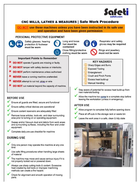 cnc machines health and safety|milling machine hazards and risks.